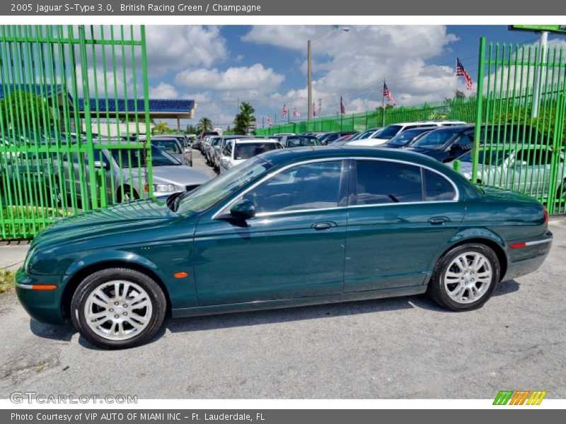 British Racing Green / Champagne 2005 Jaguar S-Type 3.0