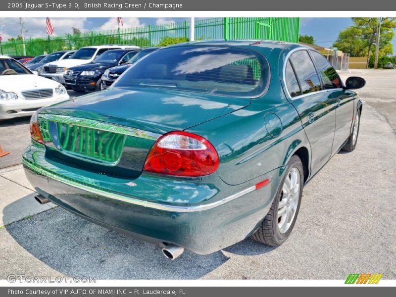 British Racing Green / Champagne 2005 Jaguar S-Type 3.0