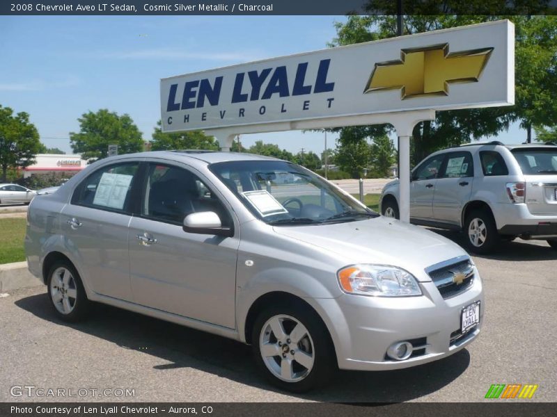 Cosmic Silver Metallic / Charcoal 2008 Chevrolet Aveo LT Sedan