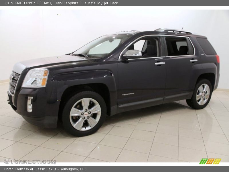 Dark Sapphire Blue Metallic / Jet Black 2015 GMC Terrain SLT AWD