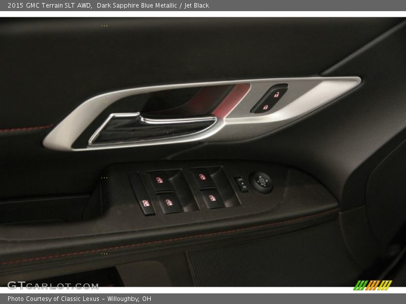 Dark Sapphire Blue Metallic / Jet Black 2015 GMC Terrain SLT AWD