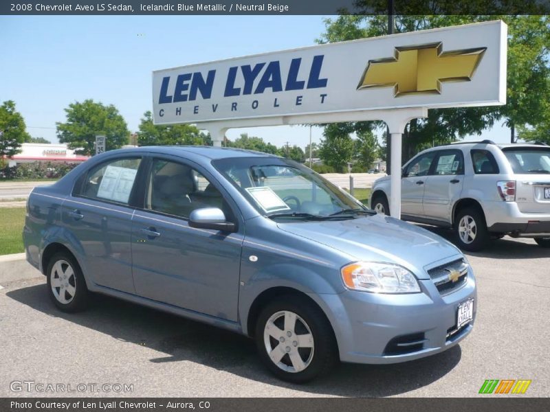 Icelandic Blue Metallic / Neutral Beige 2008 Chevrolet Aveo LS Sedan