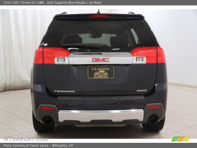 Dark Sapphire Blue Metallic / Jet Black 2015 GMC Terrain SLT AWD
