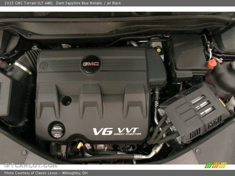 Dark Sapphire Blue Metallic / Jet Black 2015 GMC Terrain SLT AWD