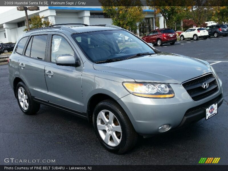 Platinum Sage / Gray 2009 Hyundai Santa Fe SE
