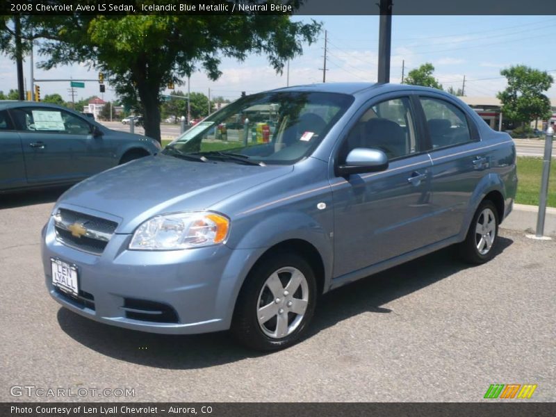 Icelandic Blue Metallic / Neutral Beige 2008 Chevrolet Aveo LS Sedan