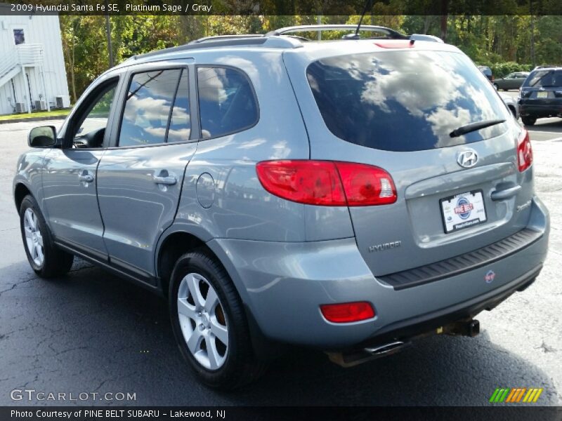 Platinum Sage / Gray 2009 Hyundai Santa Fe SE
