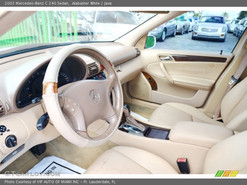 Alabaster White / Java 2003 Mercedes-Benz C 240 Sedan
