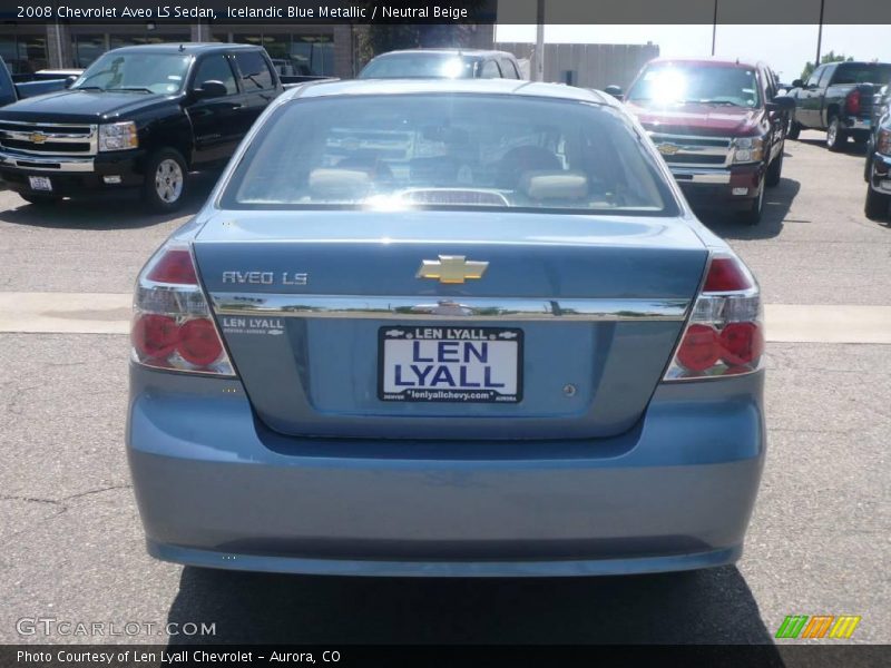 Icelandic Blue Metallic / Neutral Beige 2008 Chevrolet Aveo LS Sedan