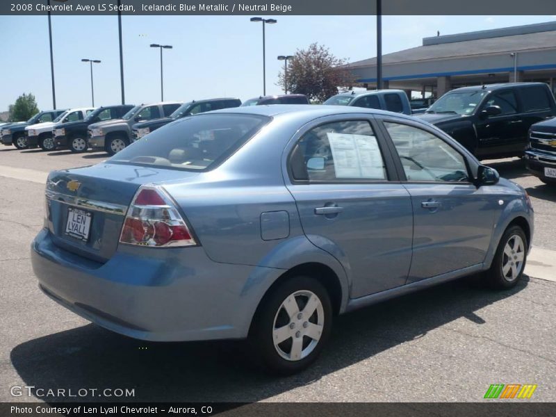 Icelandic Blue Metallic / Neutral Beige 2008 Chevrolet Aveo LS Sedan