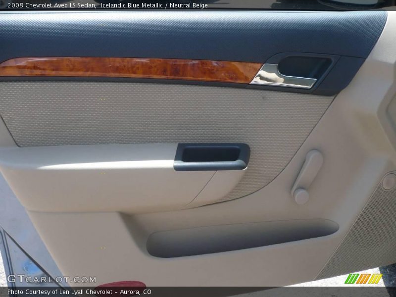 Icelandic Blue Metallic / Neutral Beige 2008 Chevrolet Aveo LS Sedan
