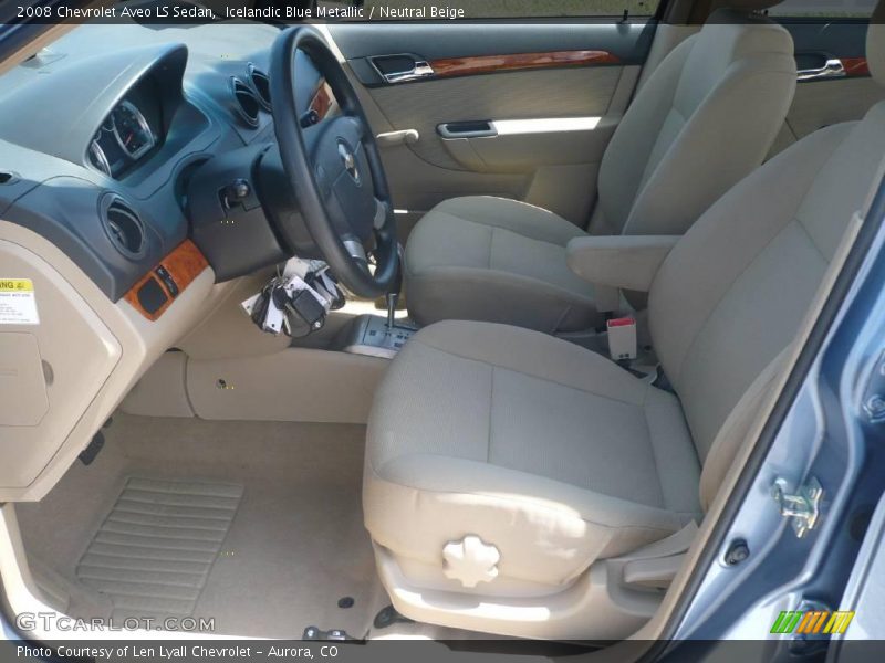 Icelandic Blue Metallic / Neutral Beige 2008 Chevrolet Aveo LS Sedan