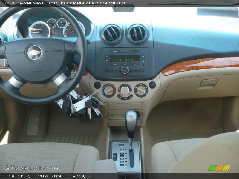 Icelandic Blue Metallic / Neutral Beige 2008 Chevrolet Aveo LS Sedan