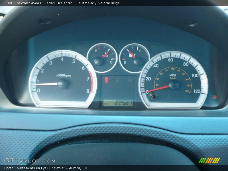 Icelandic Blue Metallic / Neutral Beige 2008 Chevrolet Aveo LS Sedan