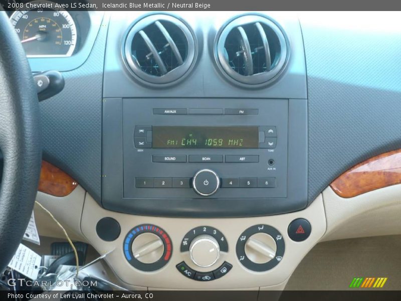 Icelandic Blue Metallic / Neutral Beige 2008 Chevrolet Aveo LS Sedan