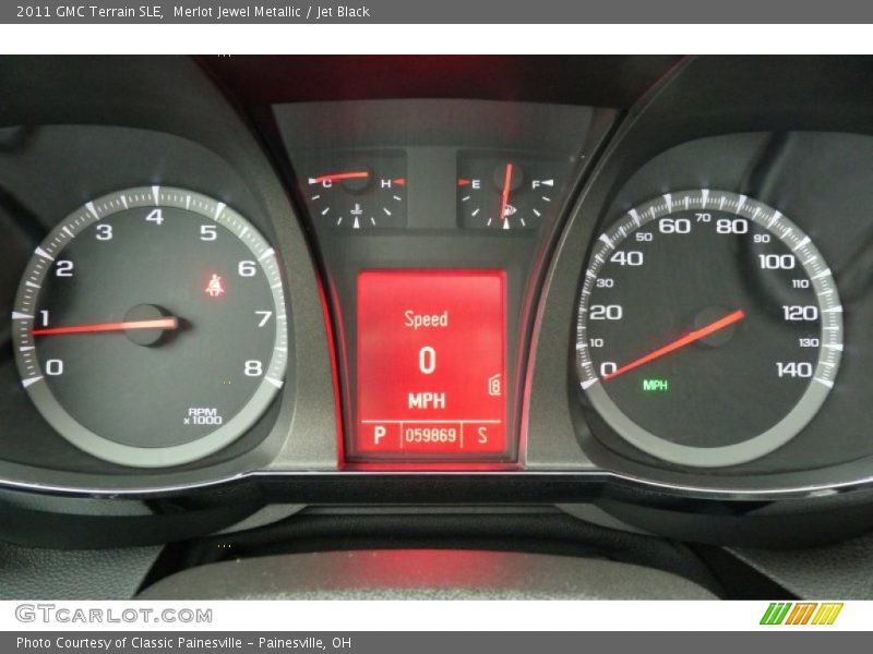 Merlot Jewel Metallic / Jet Black 2011 GMC Terrain SLE