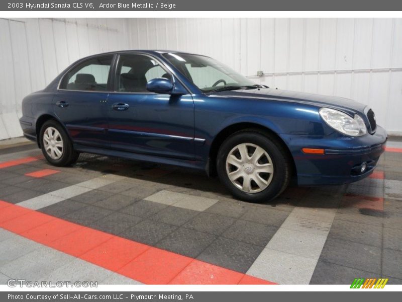 Ardor Blue Metallic / Beige 2003 Hyundai Sonata GLS V6