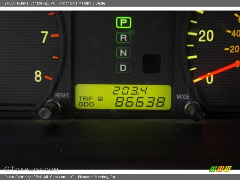 Ardor Blue Metallic / Beige 2003 Hyundai Sonata GLS V6