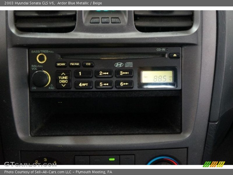 Ardor Blue Metallic / Beige 2003 Hyundai Sonata GLS V6
