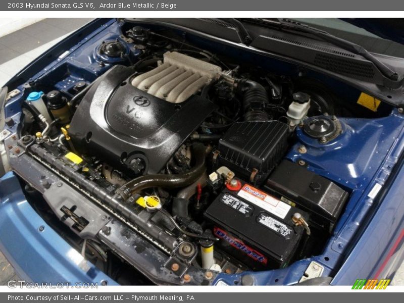 Ardor Blue Metallic / Beige 2003 Hyundai Sonata GLS V6