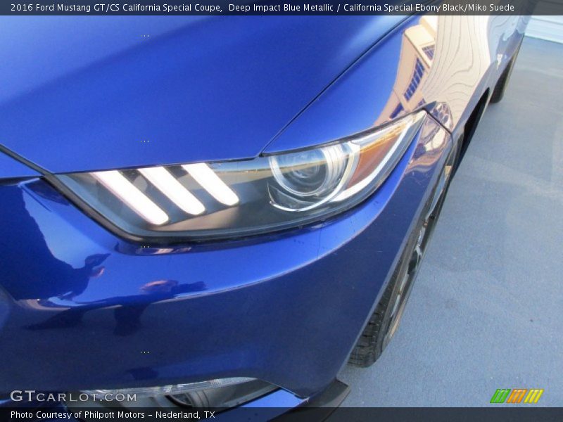 Deep Impact Blue Metallic / California Special Ebony Black/Miko Suede 2016 Ford Mustang GT/CS California Special Coupe