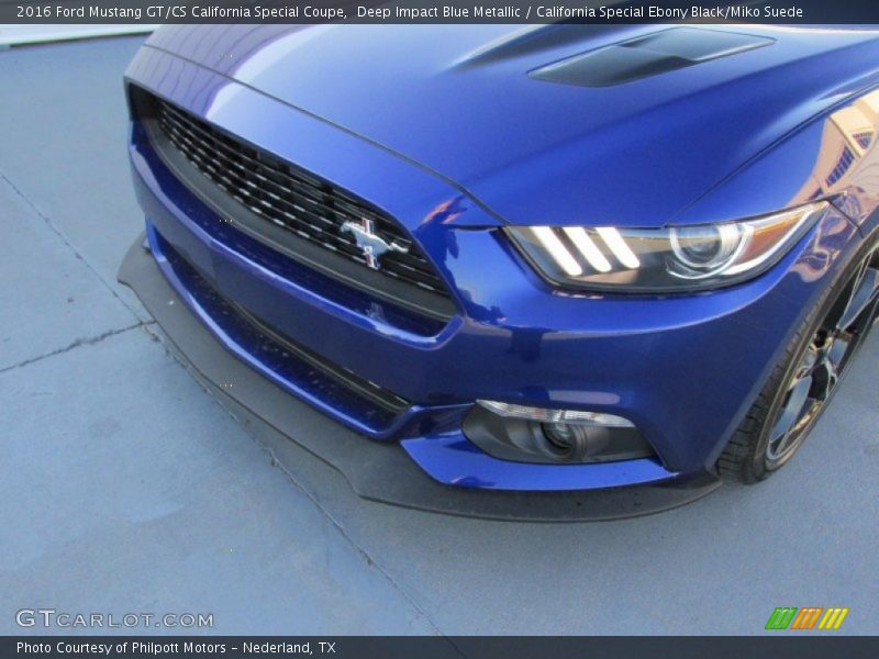 Deep Impact Blue Metallic / California Special Ebony Black/Miko Suede 2016 Ford Mustang GT/CS California Special Coupe