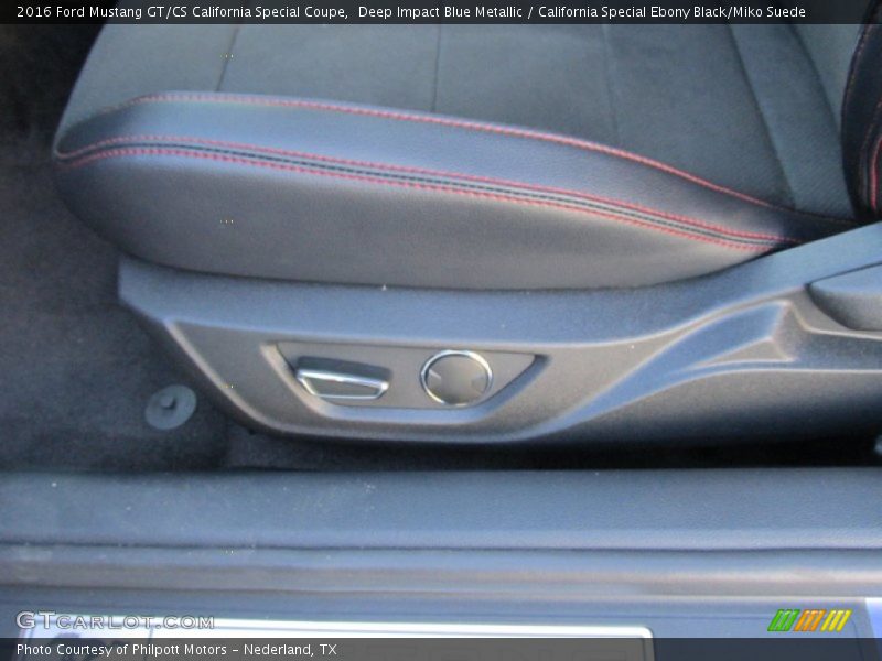 Deep Impact Blue Metallic / California Special Ebony Black/Miko Suede 2016 Ford Mustang GT/CS California Special Coupe
