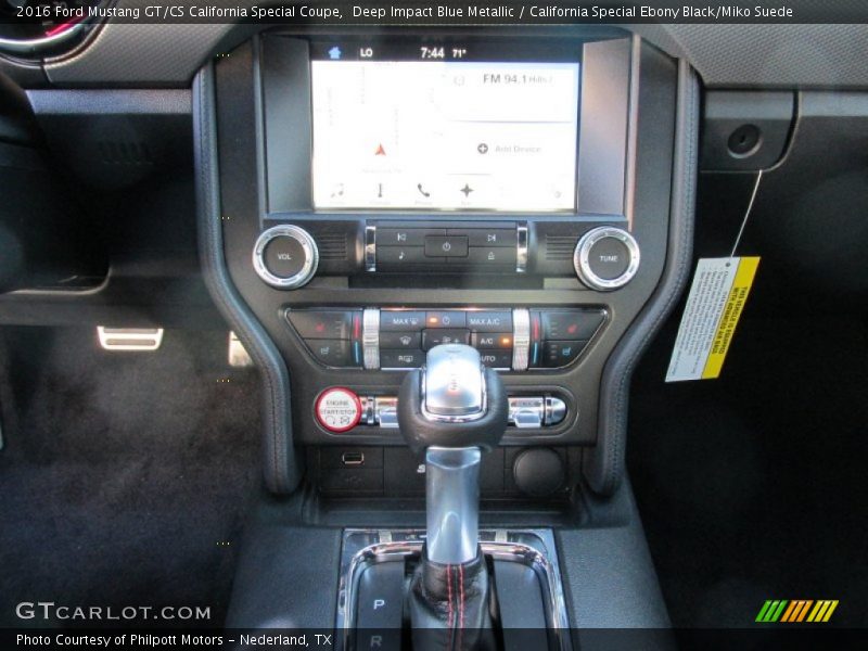 Controls of 2016 Mustang GT/CS California Special Coupe
