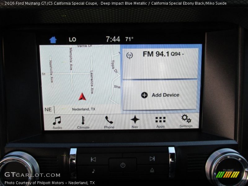Navigation of 2016 Mustang GT/CS California Special Coupe