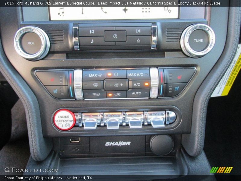Controls of 2016 Mustang GT/CS California Special Coupe