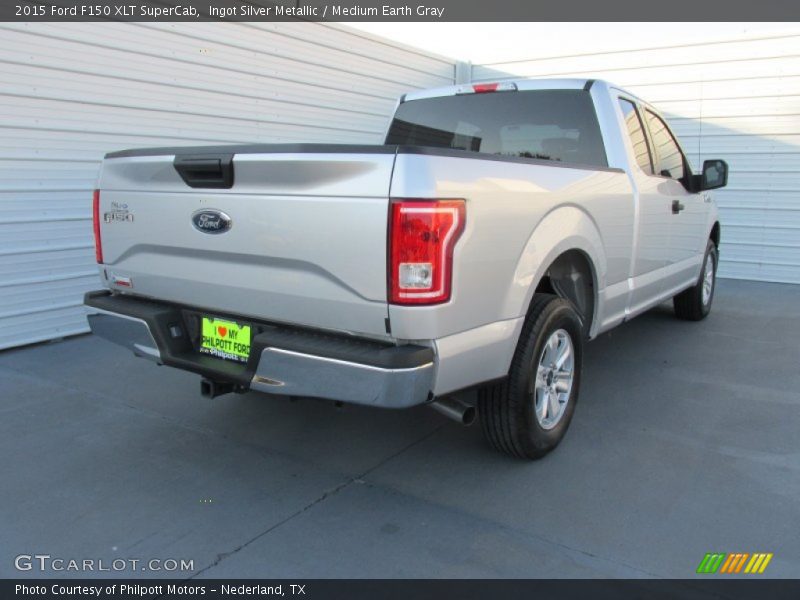 Ingot Silver Metallic / Medium Earth Gray 2015 Ford F150 XLT SuperCab