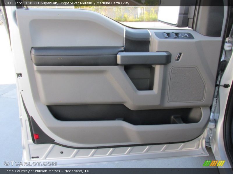 Ingot Silver Metallic / Medium Earth Gray 2015 Ford F150 XLT SuperCab