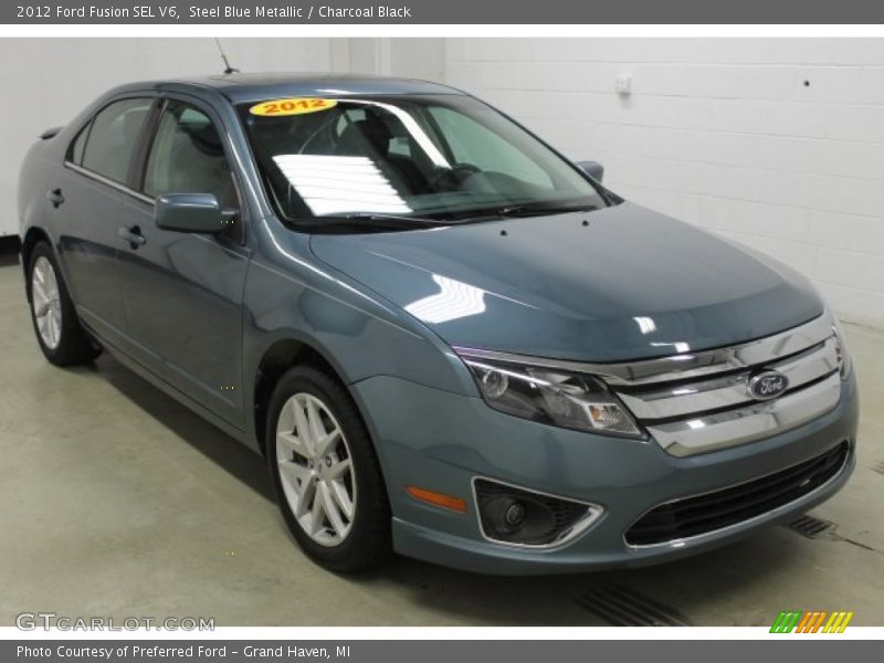 Steel Blue Metallic / Charcoal Black 2012 Ford Fusion SEL V6