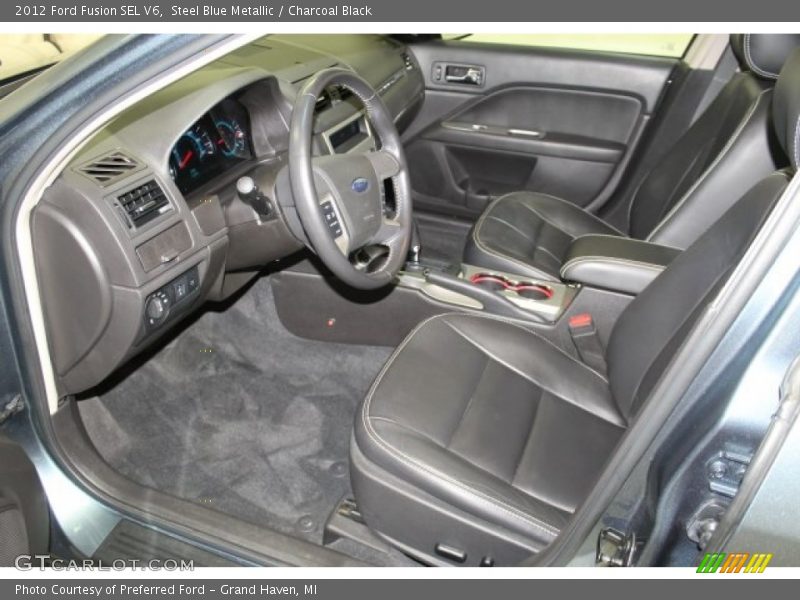 Steel Blue Metallic / Charcoal Black 2012 Ford Fusion SEL V6