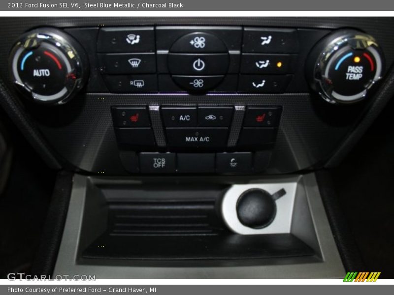 Steel Blue Metallic / Charcoal Black 2012 Ford Fusion SEL V6