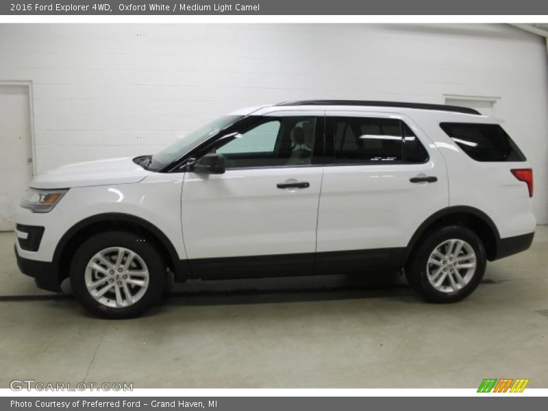 Oxford White / Medium Light Camel 2016 Ford Explorer 4WD