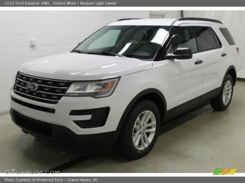 Oxford White / Medium Light Camel 2016 Ford Explorer 4WD