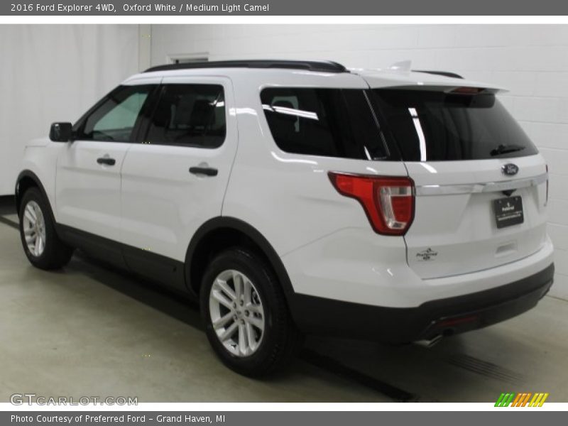 Oxford White / Medium Light Camel 2016 Ford Explorer 4WD
