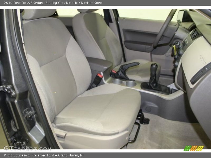 Sterling Grey Metallic / Medium Stone 2010 Ford Focus S Sedan