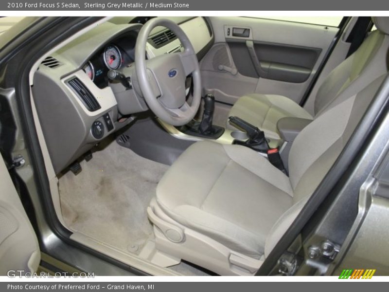 Sterling Grey Metallic / Medium Stone 2010 Ford Focus S Sedan