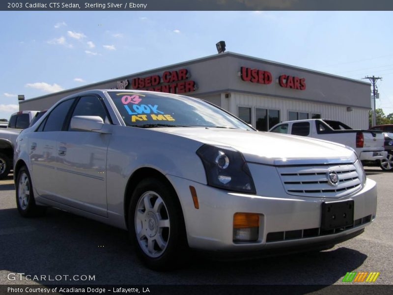 Sterling Silver / Ebony 2003 Cadillac CTS Sedan