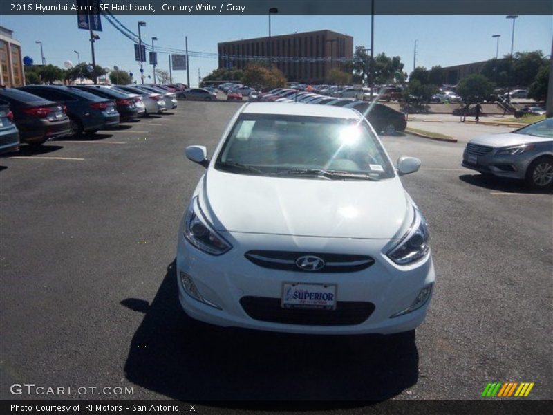 Century White / Gray 2016 Hyundai Accent SE Hatchback