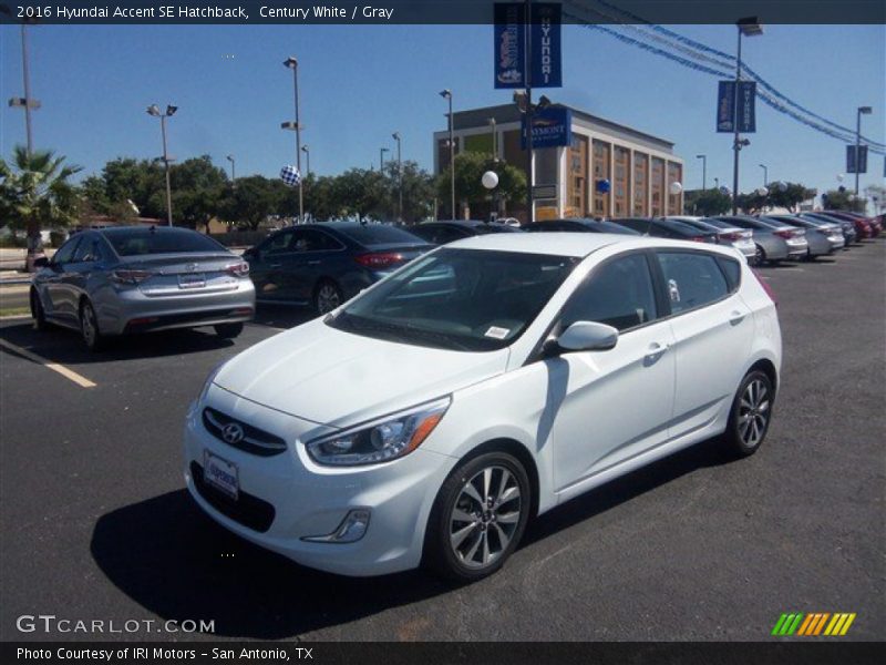 Century White / Gray 2016 Hyundai Accent SE Hatchback