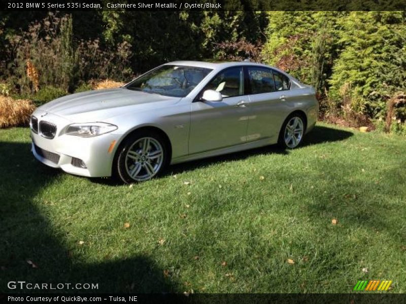Cashmere Silver Metallic / Oyster/Black 2012 BMW 5 Series 535i Sedan