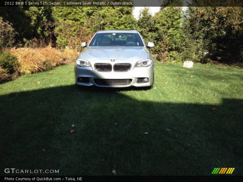 Cashmere Silver Metallic / Oyster/Black 2012 BMW 5 Series 535i Sedan