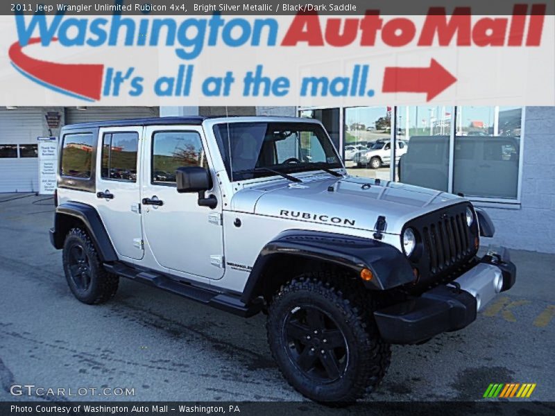 Bright Silver Metallic / Black/Dark Saddle 2011 Jeep Wrangler Unlimited Rubicon 4x4