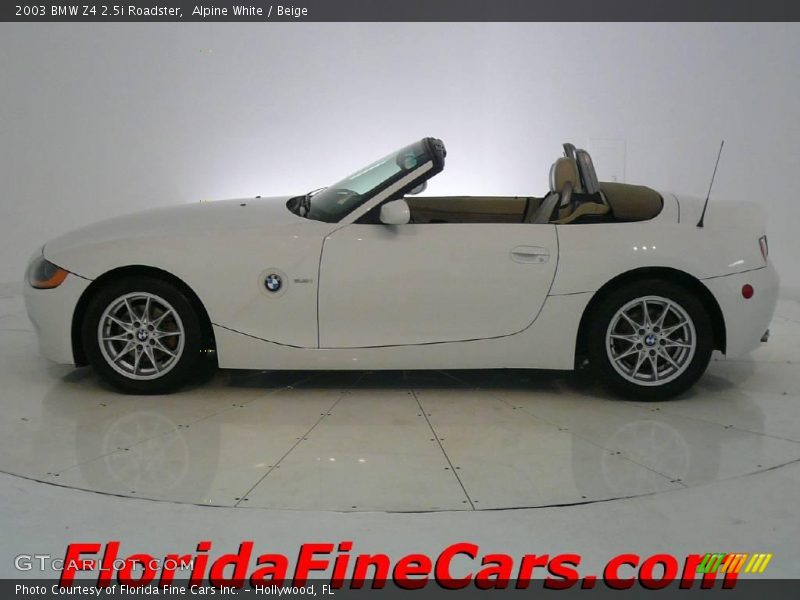 Alpine White / Beige 2003 BMW Z4 2.5i Roadster