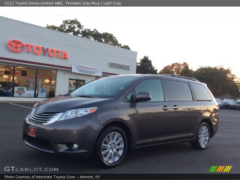 Predawn Gray Mica / Light Gray 2012 Toyota Sienna Limited AWD