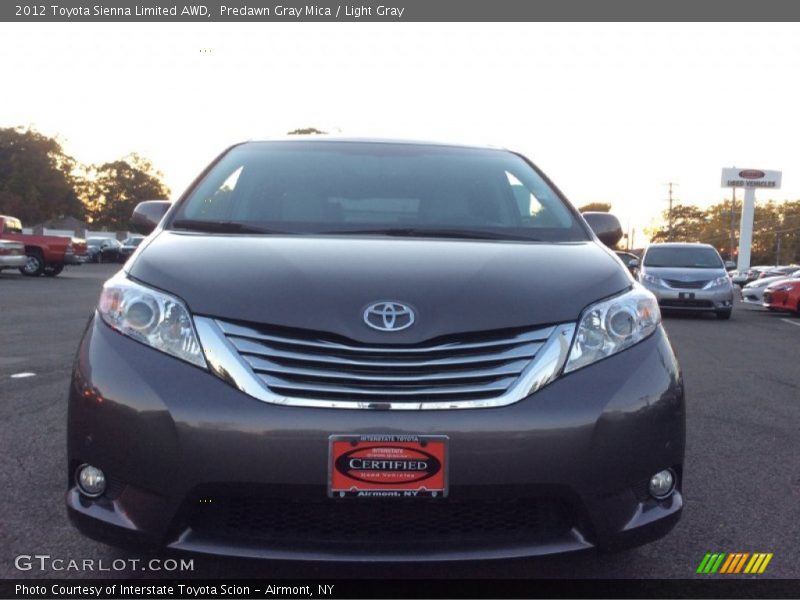 Predawn Gray Mica / Light Gray 2012 Toyota Sienna Limited AWD