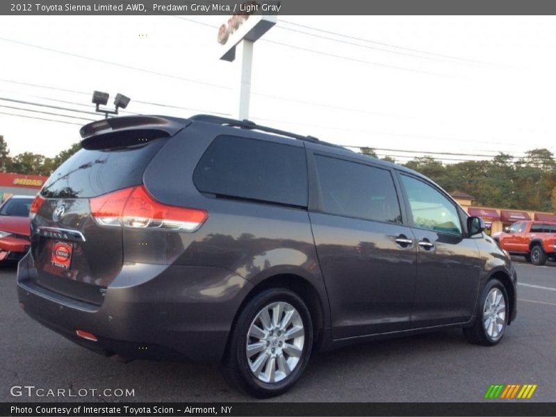 Predawn Gray Mica / Light Gray 2012 Toyota Sienna Limited AWD